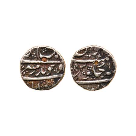 Aurangzeb, Silver ½ Rupee, 5.71gm, Surat/Kanbayat ? Mint, AH XX80/RY 15, broad flan, KM 30