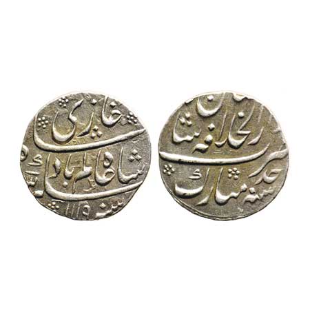 Shah Alam Bahadur, Silver Rupee, 11.36gm, Shahjahanabad Dar ul Khilafa Mint, AH 1119/RY Ah