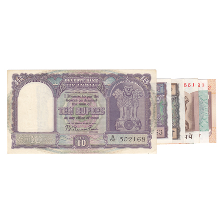 Republic of India, 10 Rupees set of 115 notes issue wise set , from D-2 To D-116. Unc, Rar