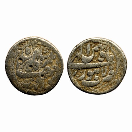 Jahangir, Silver Rupee, 11.18gm, Lahore Mint, RY 10, ilahi 'Bahman'. KM 145.11. test marks