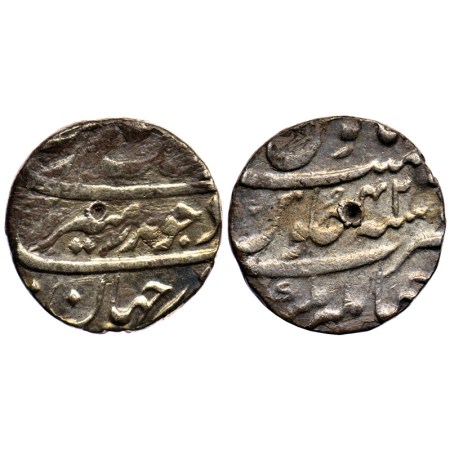 Aurangzeb, Silver Rupee, 11.42gm, Jahangirnagar Mint, RY 42, test mark. KM 300.107. Very F
