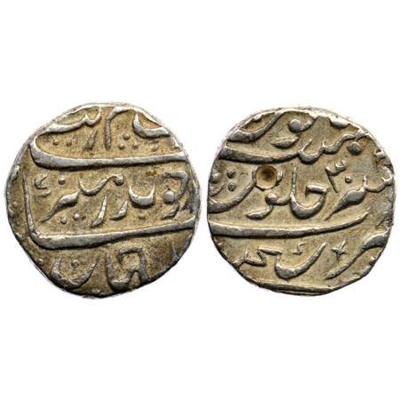 Aurangzeb, Silver Rupee, 11.44gm, Kanji Mint, RY 30. KM 300.46. test mark, Very Fine, Rare