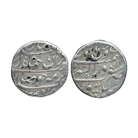Jahandar Shah, Silver Rupee, 11.36gm, Burhanpur Dar us Sarur, Sahib Qiran Type, AH (112)4/
