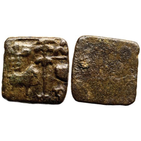Pandyas, Sangam Age, Copper Unit, 5.09gm, Obv: A horse standing facing to right, front of 