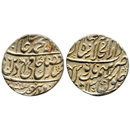 Shah Alam II, Silver Rupee, 11.31gm, Shahjahanabad Dar ul Khilafat Mint, AH XX86/ RY 13. K
