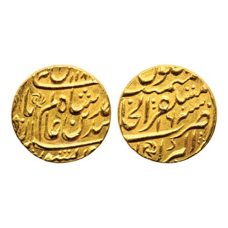 Rohilkhand, Gold Mohur, 10.78g, Shah Alam II, Akbarabad Mustaqir al-Khilafat Mint, AH118(9
