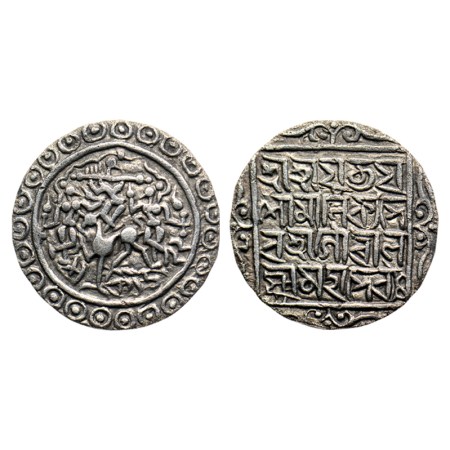 Tripura, Silver Rupee, 10.38gm, Yaso Manikya 2nd Reign (1600-1618 AD), SE 1522, Obv: Krish