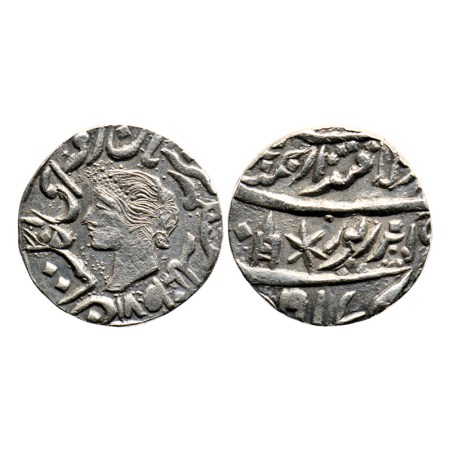 Bharatpur, Silver Rupee, 11.09gm, Jaswant Singh, Braj Indrapur Mint, in the name of Queen 