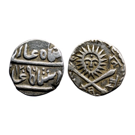 Indore, Silver 1/2 Rupee, 5.53gm, Shivaji Rao Holkar (VS 1943-1960 / FE 1296-1313),, Malha
