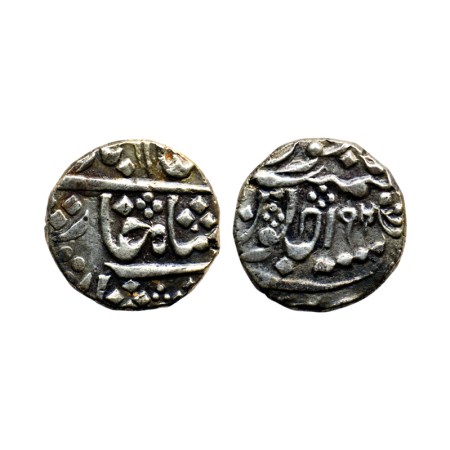 Karauli, Silver Rupee, 11.05gm, Unrecorded type, Karauli Mint, AD RY 19, in the name of Sh