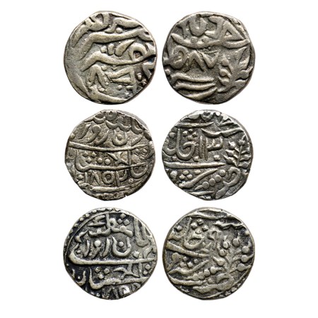 Karauli, Silver Rupee (3), Madan Pal (AH 1270-1280 / 1854-1869 AD), Karauli Mint, AD 1859 