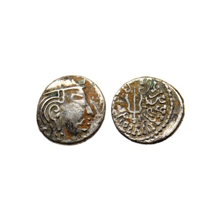 Maitrakas of Vallabhi, ‘Sharva Bhattaraka’ (c. AD 500-600), Silver Drachma, 1.89gm, Obv: B