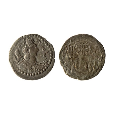 White Hunas or Hephathalites, Napki Malik (c. 475-476 AD), Silver, 3.12gm, Obv: Large bust