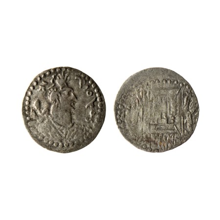 White Hunas or Hephathalites, Napki Malik (c. 475-476 AD), Silver, 3.09gm, Obv: Large bust