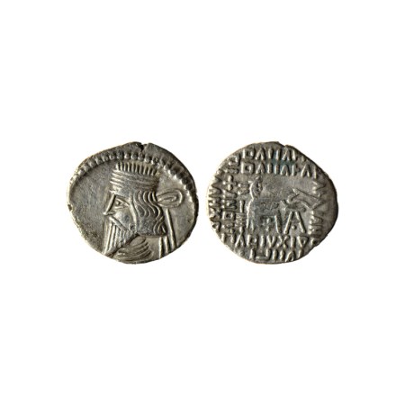 Indo-Parthian, Artabanus IV, Silver Drachm, 2.87gm, Obv: Head of artabanus facing to left,