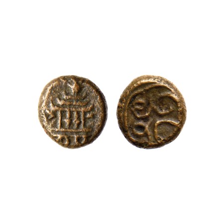 Madurai Nayaks, Copper Kasu, 1.33gm, Obv: Chariot, Rev: Tamil legend Sri Vira. K. Ganesh #