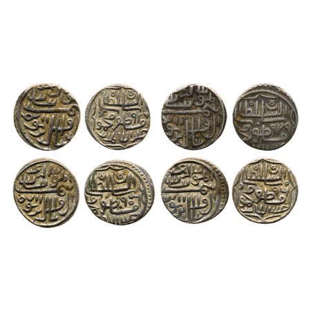 Gujarat Sultanate, Silver Tanka (4), (64 rati standard), Shams Al Din Muzaffar II, Mintles