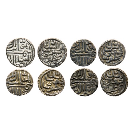 Gujarat Sultanate, Silver Tanka (4), (64 rati standard), Shams Al Din Muzaffar II, Mintles