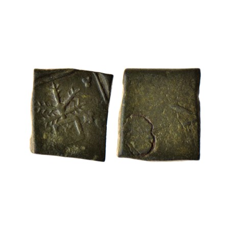 Taxila or North - West India, Uninscribed, Copper Unit, 5.37gm, Obv: Tree in railing with 