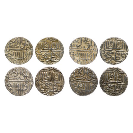 Gujarat Sultanate, Silver Tanka (4), (64 rati standard), Shams Al Din Muzaffar II, Mintles
