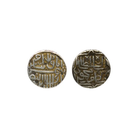 Gujarat Sultanate, Silver 1/2 Tanka, 3.53gm, (32 rati standard), Shams Al Din Muzaffar II,