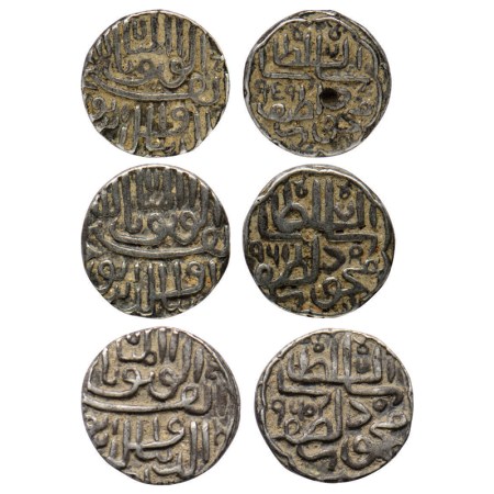 Gujarat Sultanate, Silver 1/2 Tanka (3), (32 rati standard), Nasir Al Din Mahmud III, (Ahm