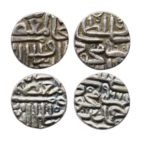 Gujarat Sultanate, Silver 1/2 Tanka (2), 5.58-43gm, (64 rati standard), Ghiyath Al Din Ahm