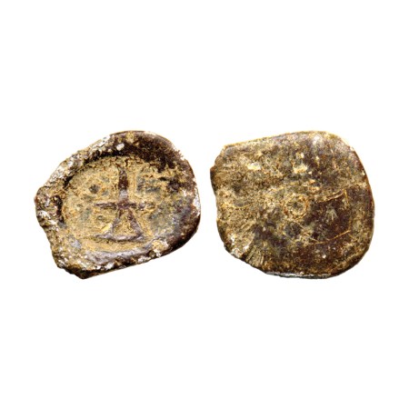 Post Mauryun, Central India, Lead Unit, 6.13gm, Obv: Triangular headed standard as a singl