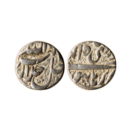 Akbar, Silver Rupee, 11.30gm, Burhanpur Mint, Ilahi 'Farwardin'. KM 93.7. Very Fine, Scarc