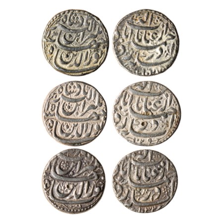 Jahangir, Silver Rupee (3), Ahmadabad Mint, AH 1027 / RY 13, AH 1029 / RY 15, AH 1032 / RY
