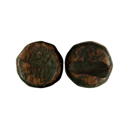 Jahangir, Copper Double Dam, 38.92gm, Deogiri Mint, Rawani with AH 1022, and complete clea