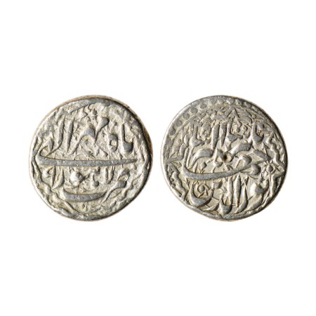 Jahangir, Silver Rupee, 11.30gm, Lahore Mint, Ilahi type, Month Mihr, RY 9. with ornamenta