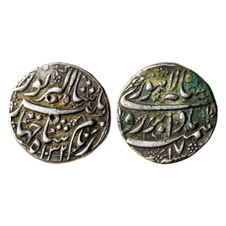 Jahangir, Silver Rupee, 11.38gm, Lahore Mint on top, AH 1032 / RY 17, Bada bar Couplet, KM