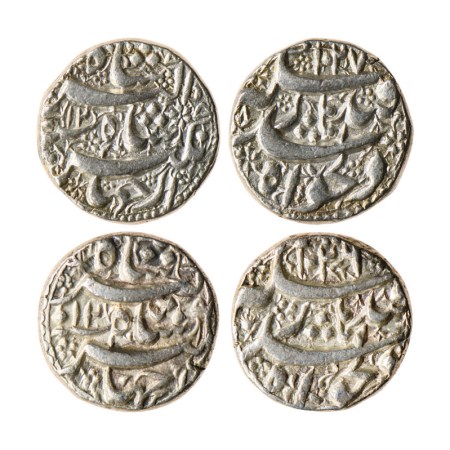 Jahangir, Silver Rupee (2), Qandahar Mint, AH 1026 / RY 12, AH 1027 / RY 12 , KM 142.2 . V