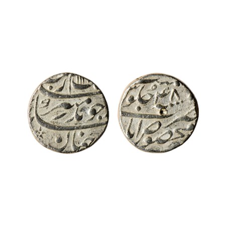 Aurangzeb, Silver Rupee, 11.59gm, Maksusabad Mint, AH 111(5) / RY 48. KM 300.58. Test mark