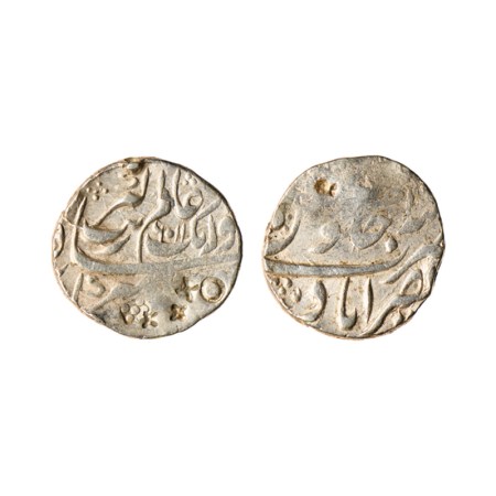 Aurangzeb, Silver Rupee, 11.39gm, Nasirabad Mint, AH 1106 (error Retro Date) / RY 4X, KM 3