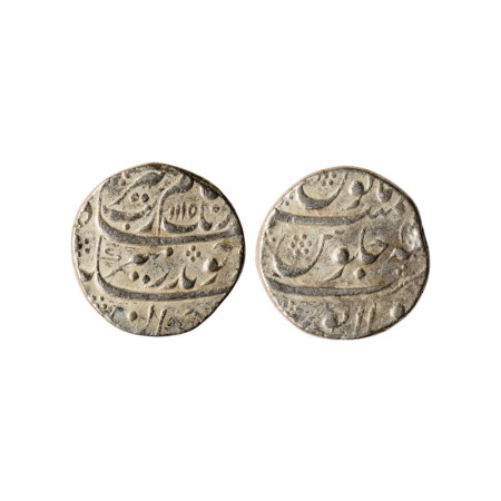 Aurangzeb, Silver Rupee, 11.42gm, Sholapur Mint, AH 1115 / RY 4X. KM 300.99. About Very Fi
