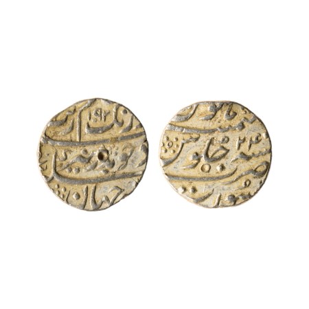 Aurangzeb, Silver 1/2 Rupee, 5.72gm, Surat Mint, AH 1092 / RY 24. KM 294.6. Test marks, Ab