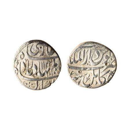 Shah Alam Bahadur, Silver Rupee, 10.78gm, Kabul Dar ul Mulk Mint, AH 1122 / RY 4. KM 348.2