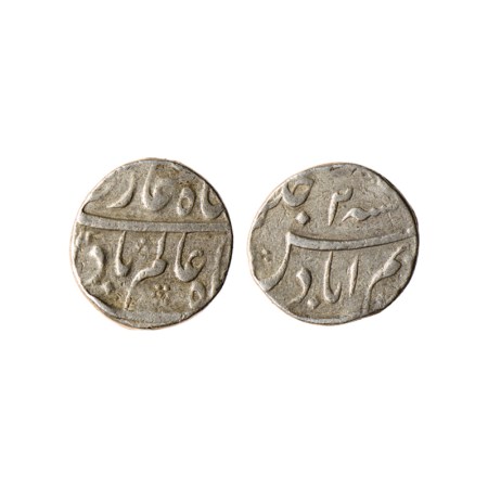 Shah Alam Bahadur, Silver Rupee, 11.53gm, Karimabad Mint, RY 2. KM 347.11. About Very Fine