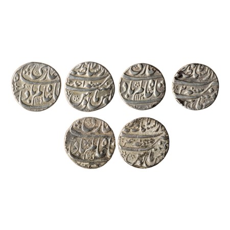 Shah Alam Bahadur, Silver Rupee (3), Lahore Dar ul Sultanat Mint, AH 1119 / RY Ahad (1), A
