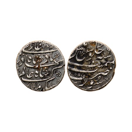 Shah Alam Bahadur, Silver Rupee, 11.46gm, Surat Mint, AH 1124/ RY 6. KM 348.34. About Very