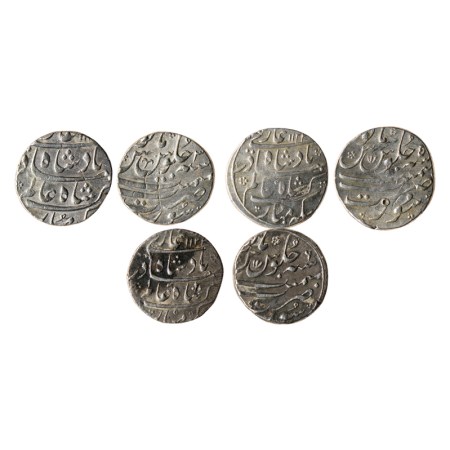 Shah Alam Bahadur, Silver Rupee (3), Surat Mint, AH 11XX / RY 3, AH 1122 / RY 5, AH 1122 /