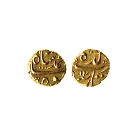 Muhammad Shah, Gold Pagoda, 3.32gm, Imtiyazgarh Mint, RY 12, Complete mint name on rev. KM