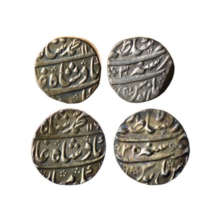 Muhammad Shah, Silver Rupee (2), Lahore Dar us Sultanat Mint, AH 11XX / RY 30, AH 116X / R