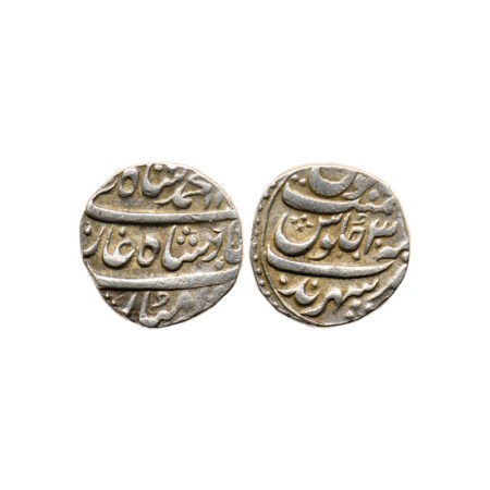 Muhammad Shah, Silver Rupee, 11.30gm, Sahrind Mint, AH 11XX / RY 30, KM 436.54. Very Fine+