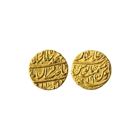 Muhammad Shah, Gold Mohur, 10.85gm, Shahjahanabad Dar us Khilafat Mint, AH 114X / RY 19. K