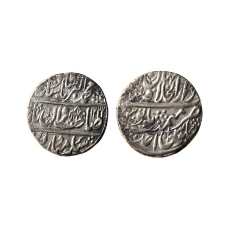 Muhammad Akbar II, Silver Rupee, 11.09gm, Shahjahanabad Dar ul Khilafat Mint, AH 1222 / RY