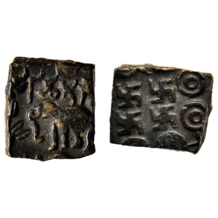 Satavahanas, Chhimuka the founder of Satavahana dynasty, Copper, 2.19gm, Kotalingala Type,
