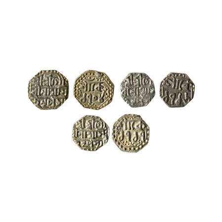 Assam, Silver 1/4 Rupee (3), Gaurinath Simha, SE 1708 / 1716 / 1717. A.Mitra 407, 418, 423